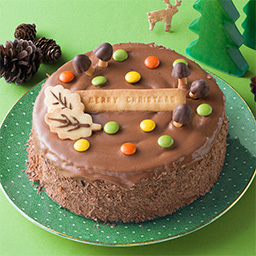 ブッシュ・ド・ノエル風チョコレートケーキ