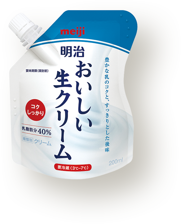 明治おいしい生クリームパッケージ